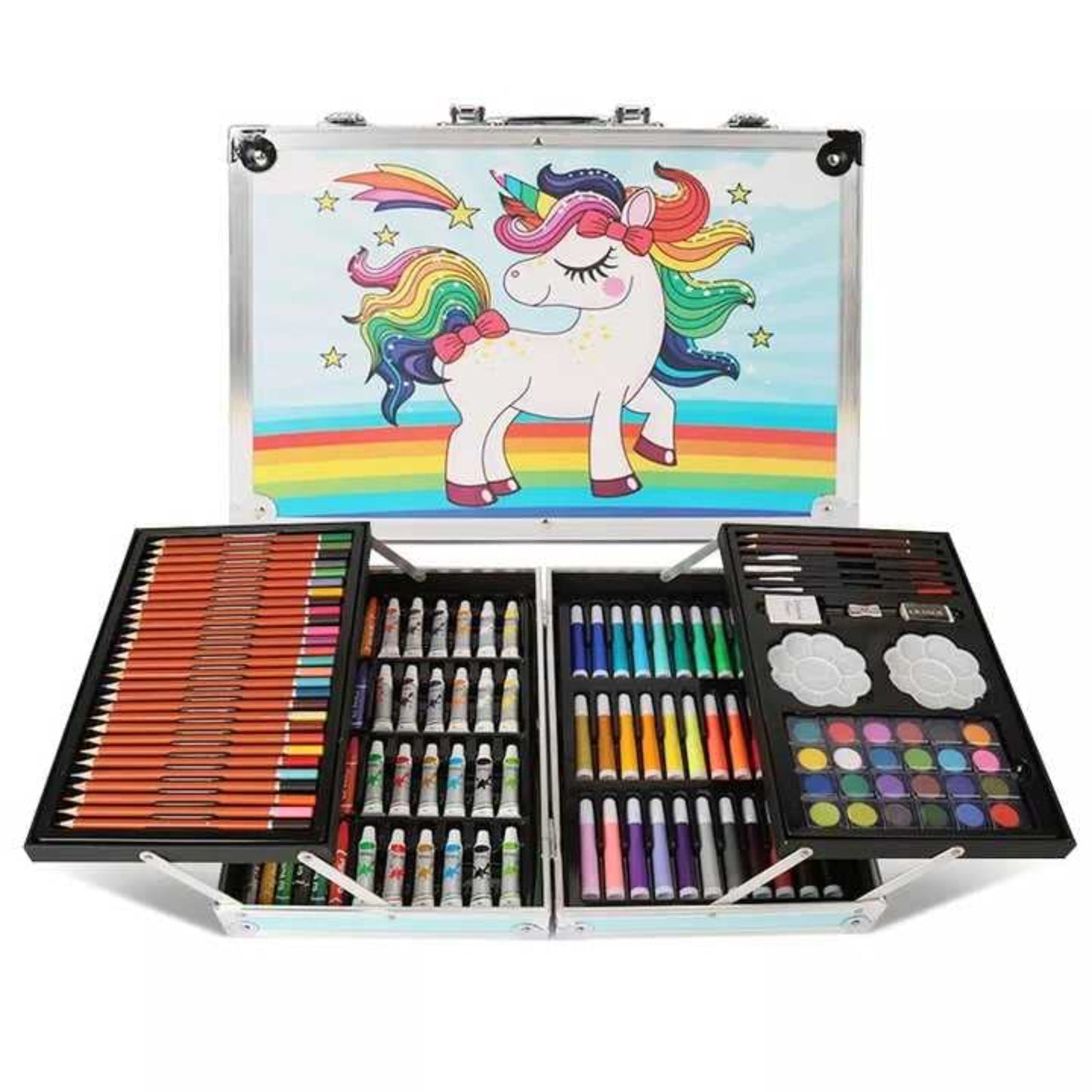 Unicorn Print Multicolor Art Drawing Set(145 psc art set)