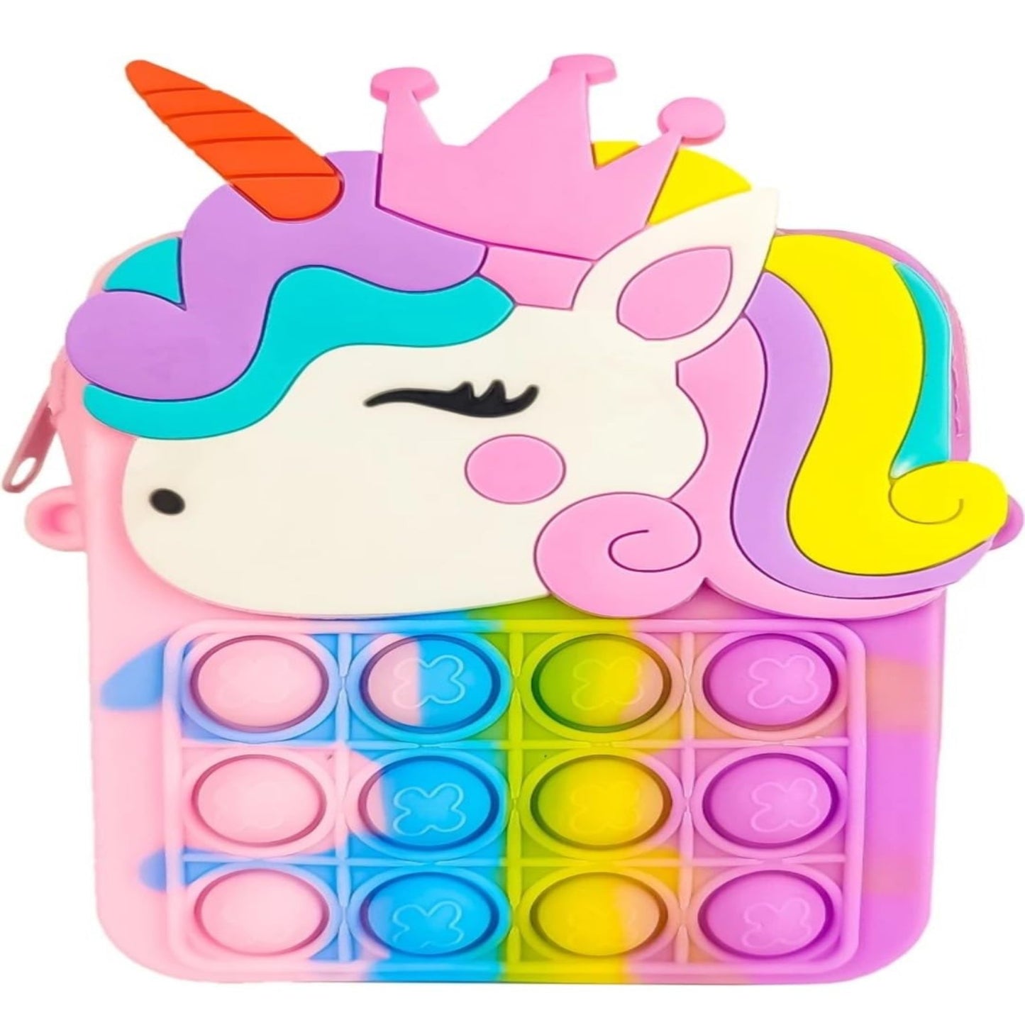Min Qty:4 | Unicorn Small Pop it Sling Bag with Adjustable Strap