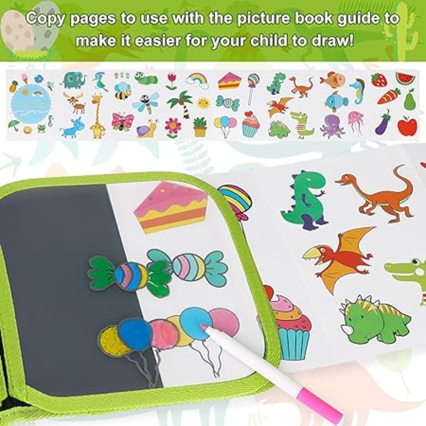 Reusable & Erasable Magic Sketch Book with Sketch Pens