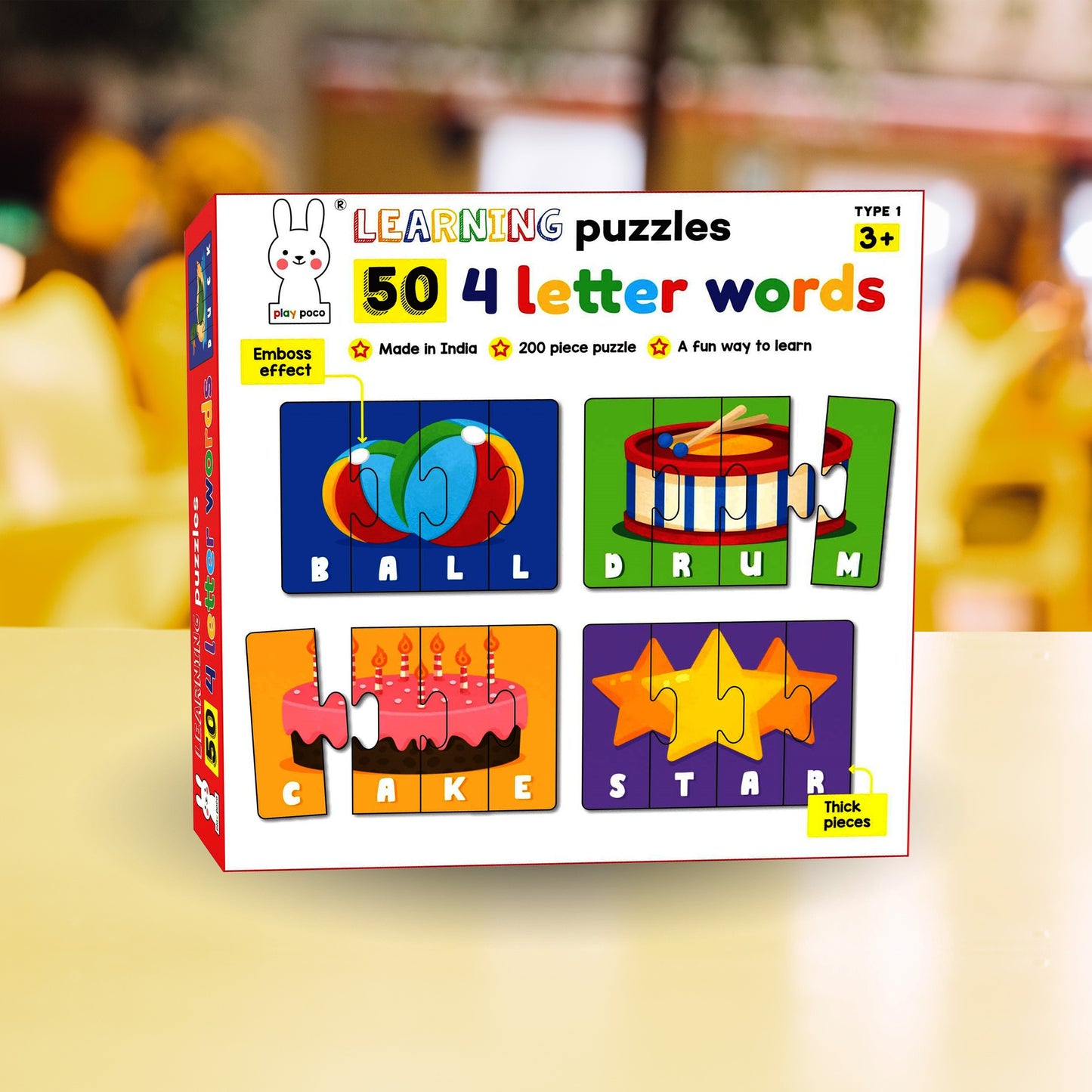 Learning Puzzle - Learn to Spell 50 Four Letter Words