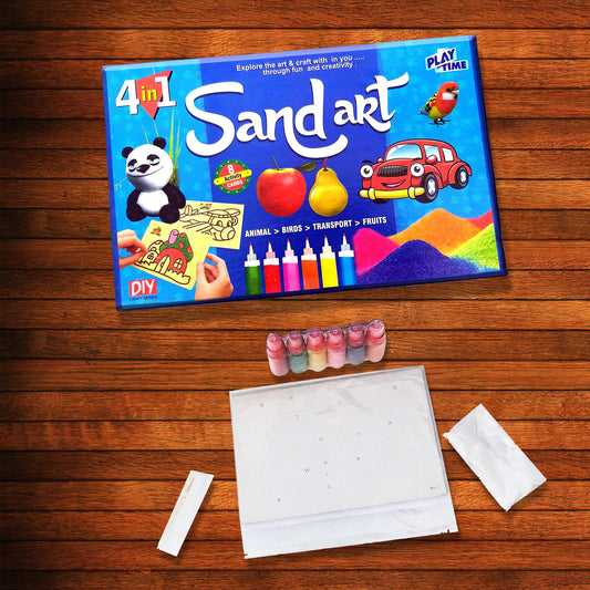 Sand Art Kit, 4 in 1 Sand Art Board Game For Kids