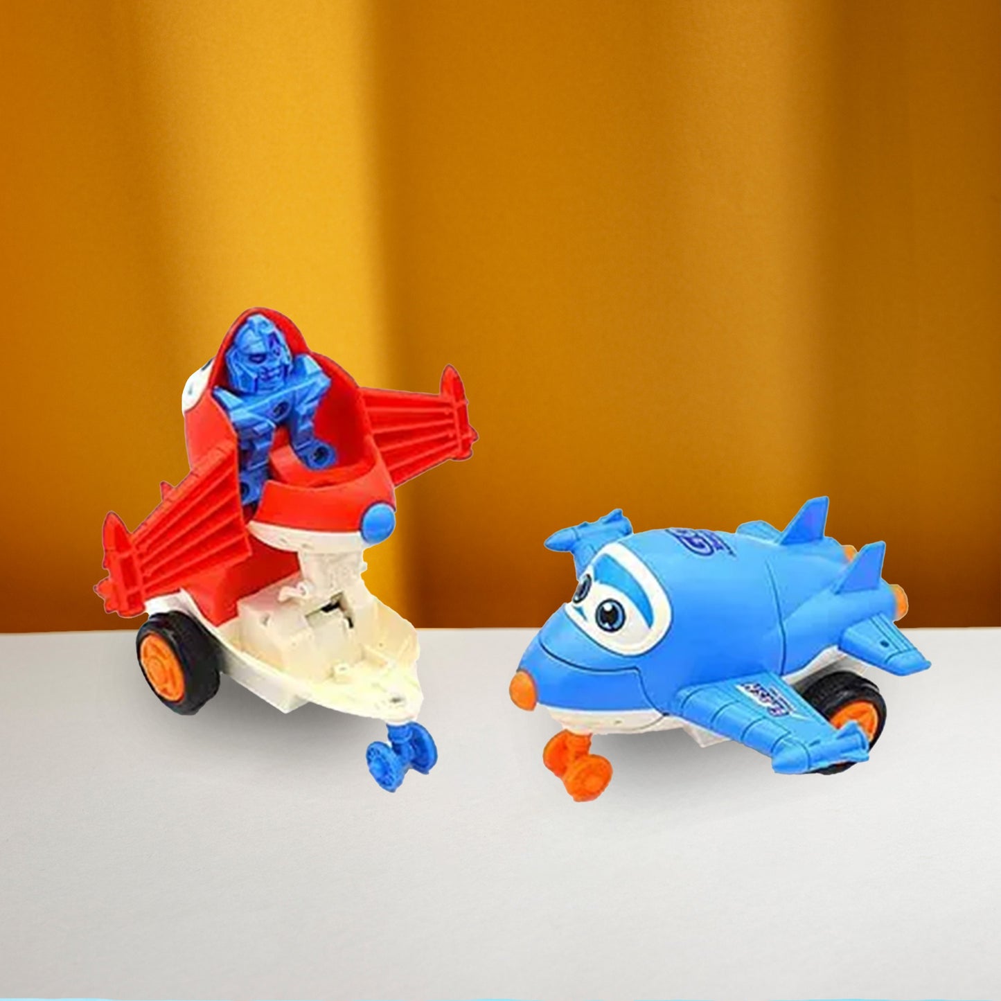 Min Qty:2 | Mini Robot Airplane Plastic Toy