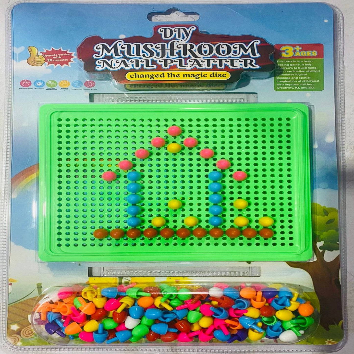 Magic Kit(Mushroom Nail Platter Jigsaw Puzzle Mix Color)